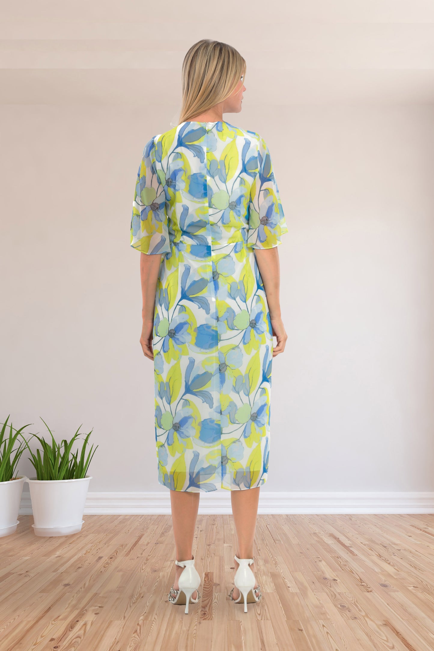 Lizabella 2026 Lime Patterned Dress
