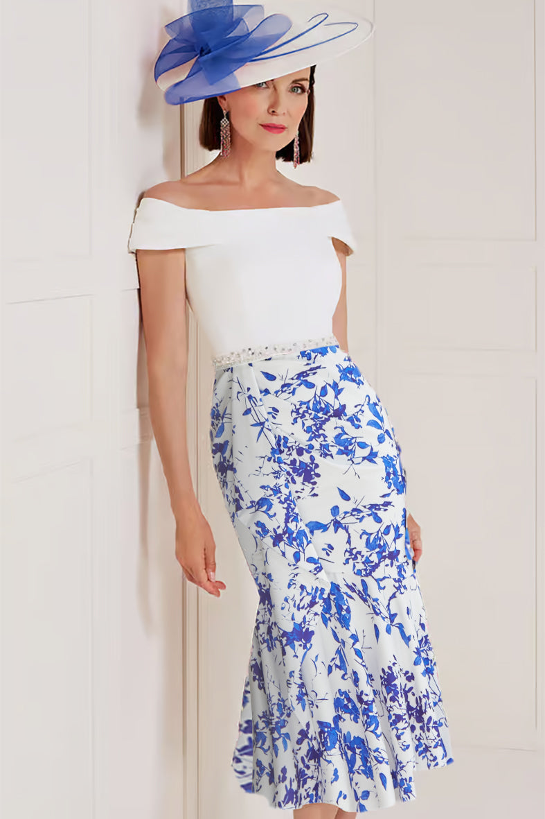 John Charles 66507 Bluebell Dress & Matching Shawl