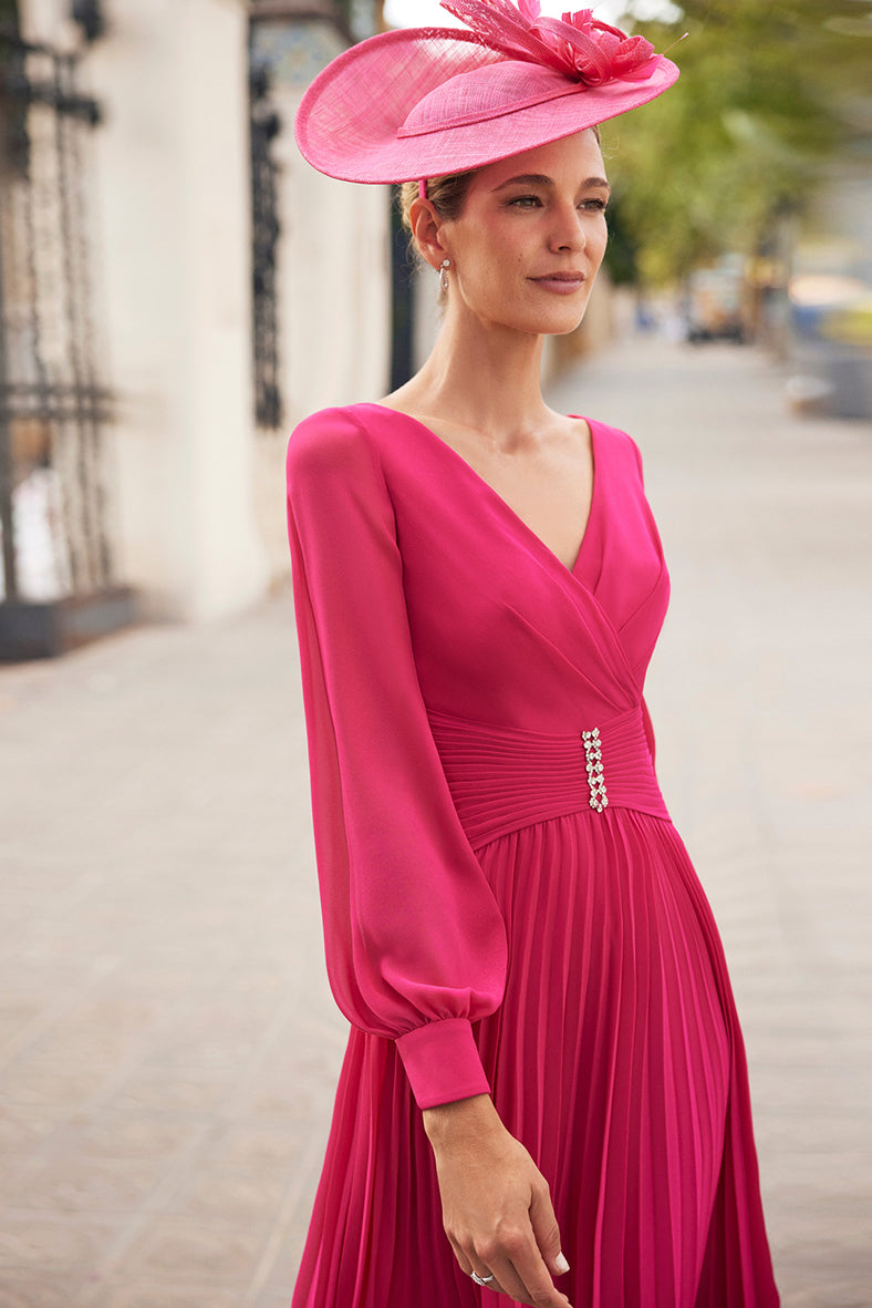 Rosa Clará 8G1M6 Red A Line Dress