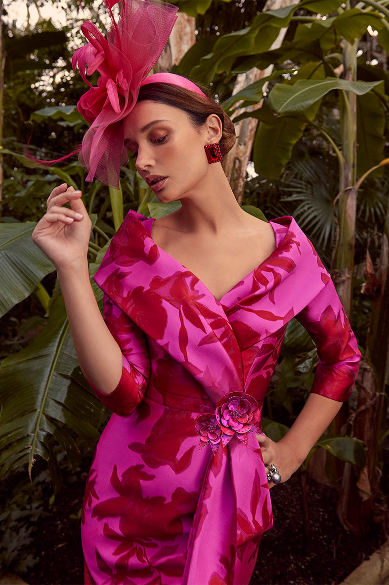 Veni Infantino 992364 red fuchsia dress