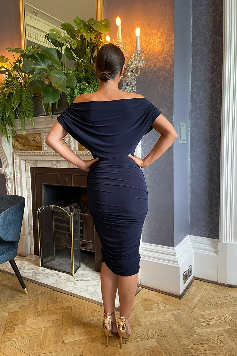Atom Label Oxygen Navy Dress