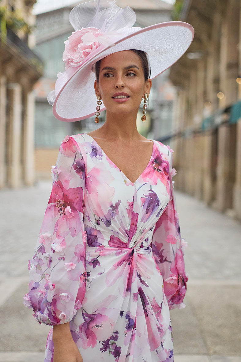Couture Club 2G129 Pink Floral Mother Of The Bride Dress