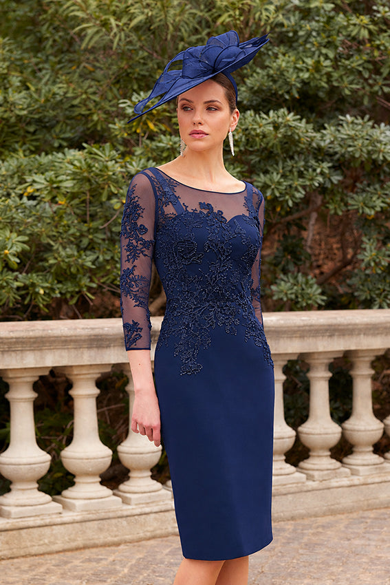 Couture Club 7G292 Navy Ivory Dress & Jacket