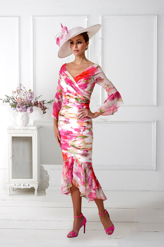 Irresistible 898 Coral Mother Of The Bride Dress.