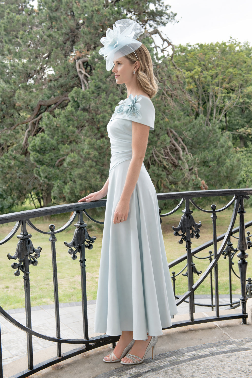 Irresistible 8835 Baby Blue A Line Dress for the mother of the bride