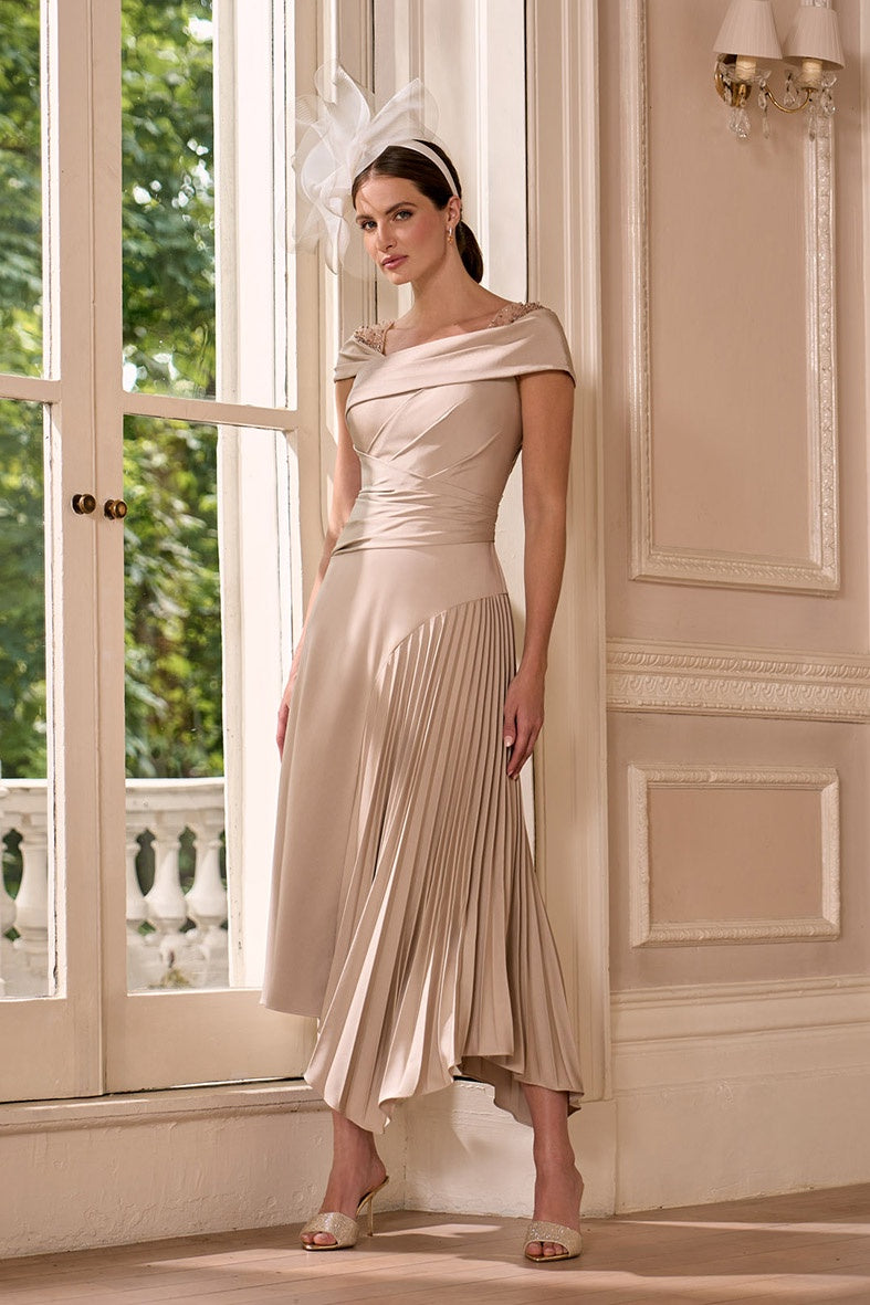 John Charles 66661 Oyster A Line Dress