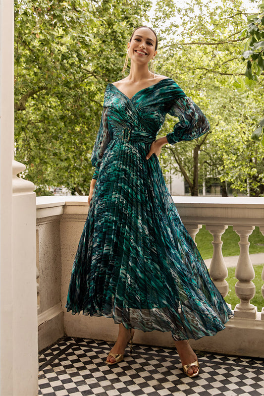 John Charles 29158 A Line Printed Dress