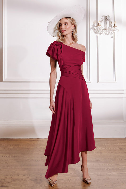 John Charles 66686 Bordeaux A Line Dress
