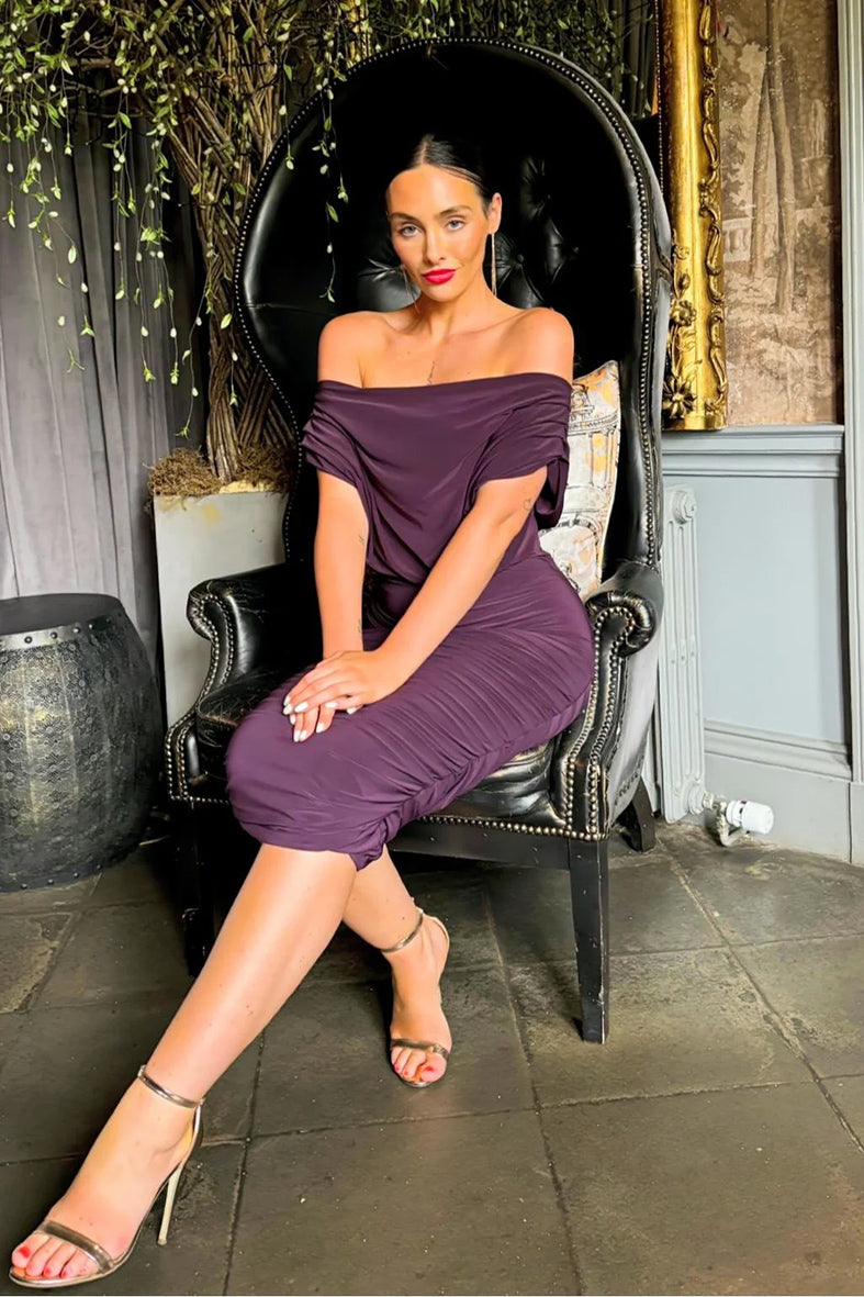 Atom Label Oxygen Blackcurrant Dress