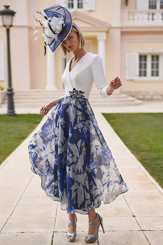 Couture Club 9G1C1 Navy Ivory A Line Dress The Rose Wardrobe Couture Club 9G1C1 Navy Ivory A Line Dress The Rose Wardrobe