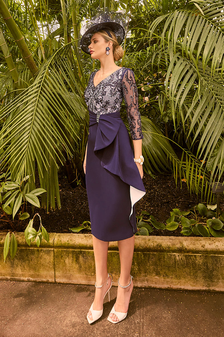 Veni Infantino 992250 Navy / Ivory Mother Of The Bride Dress