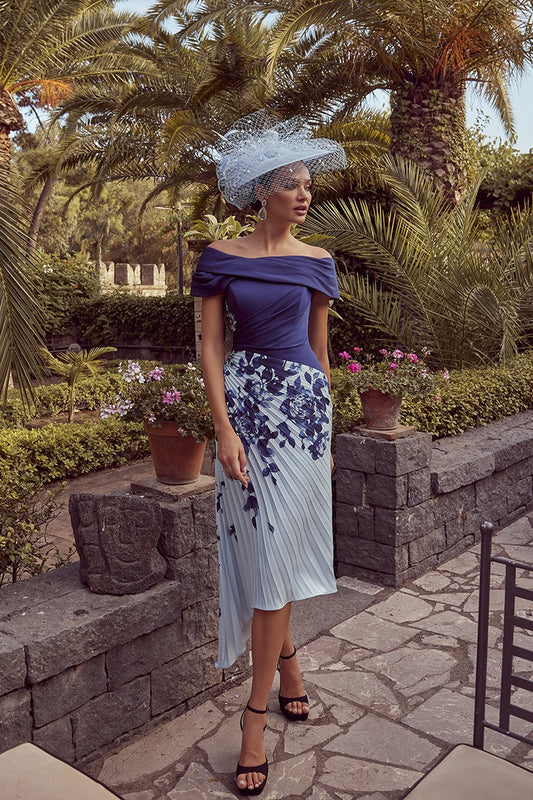 Veni Infantino 992433 Navy Pale Blue Mother Of The Bride Dress