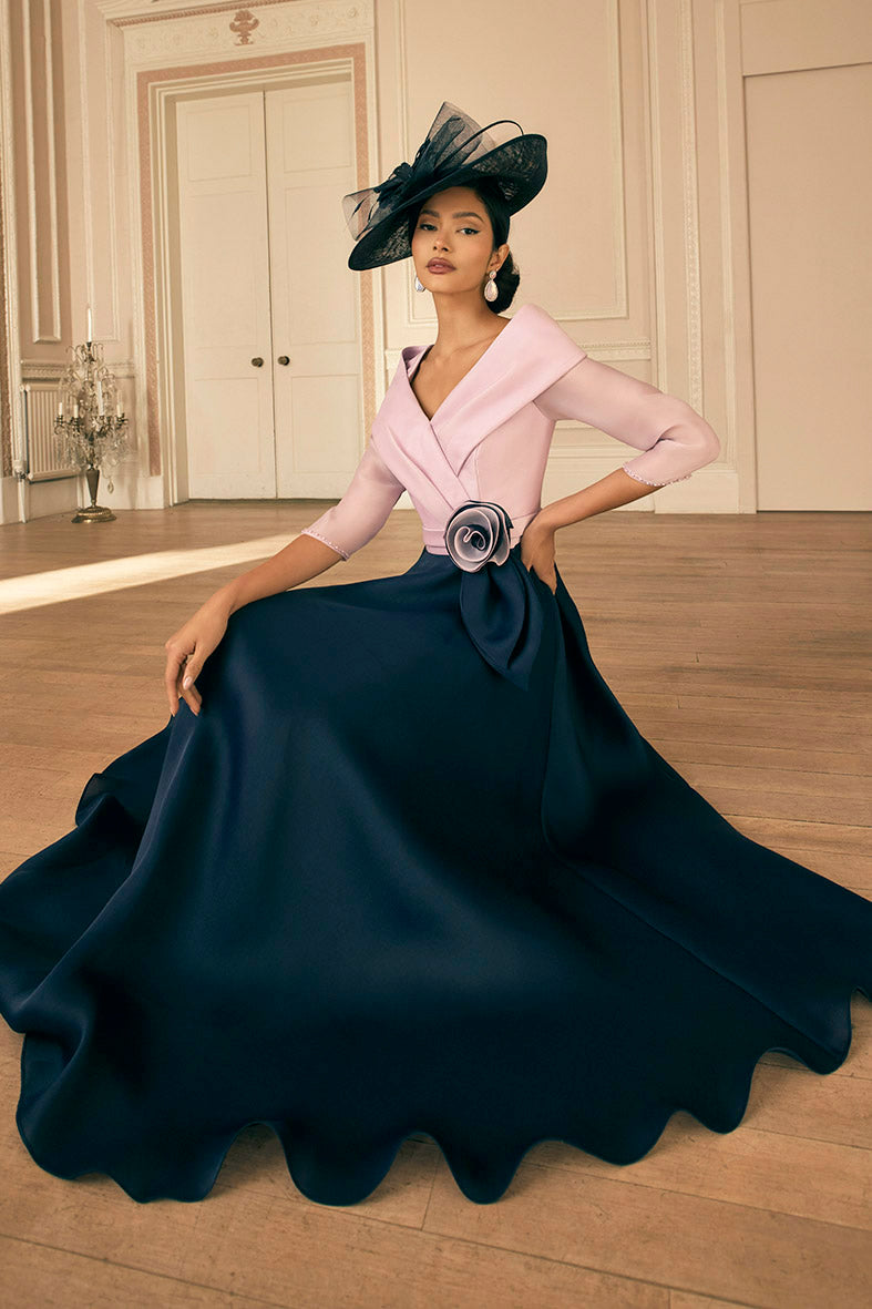 Veni Infantino 992812 Lilac & Navy A Line Mother Of The Bride Dress
