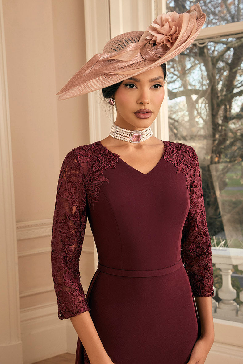 Veni Infantino 992824 Wine A Line Mother Of The Bride Dress