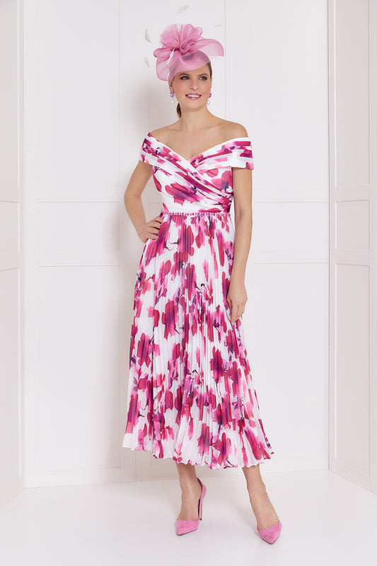 John Charles 66510 Winter Rose  A Line Dress