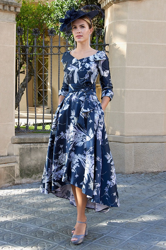 Rosa Clará 8G1G8 Navy A Line Mother of the bride dress