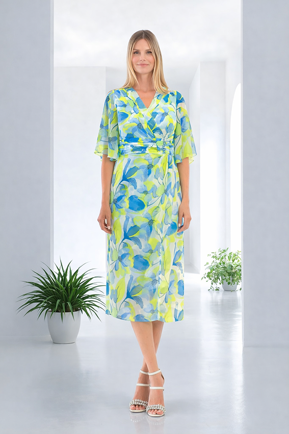 Lizabella 2026 Lime Patterned Dress