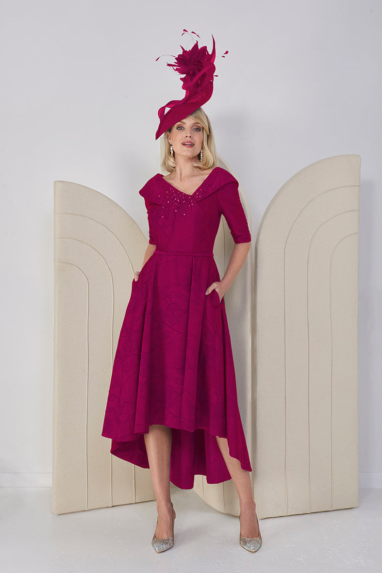 John Charles 28026 A-Line Fuchsia Mother of the bride outfit