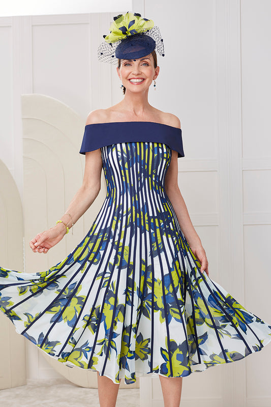 John Charles 29018 Lime and Navy Mother of the bride dress