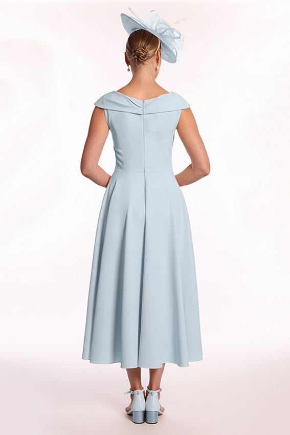 Labella 3330 Light Blue Dress With Overskirt