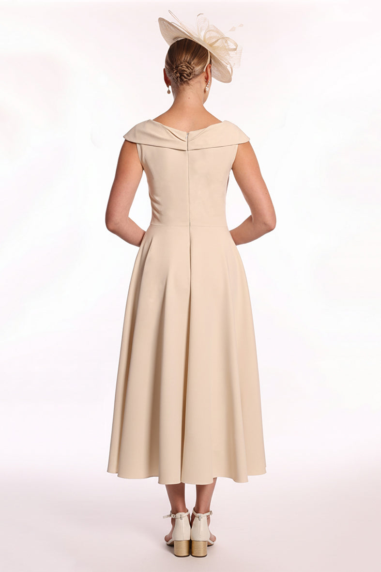 Labella 3330 Champagne Dress With Overskirt