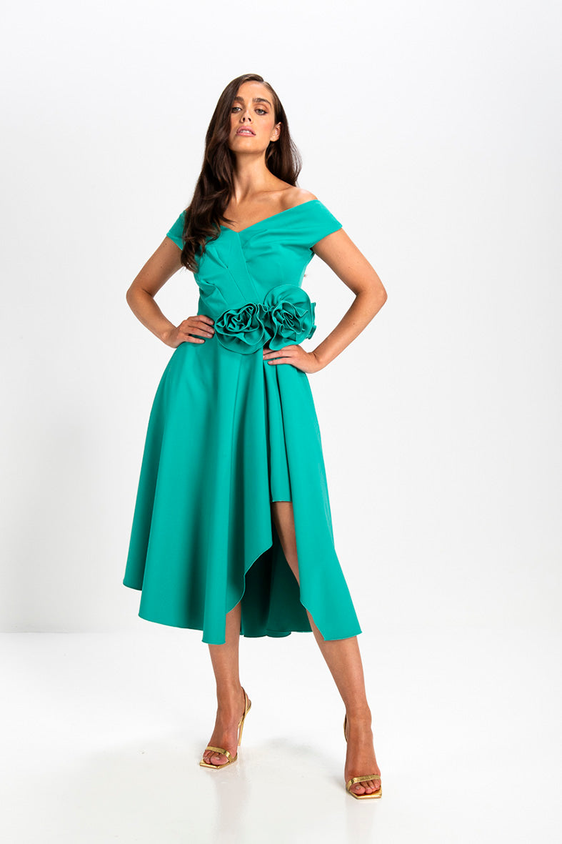 Kevan Jon Kora Peacock Dress