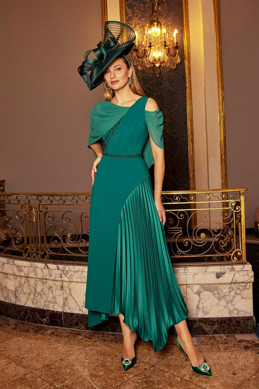 Veni Infantino 992566 Teal A Line Dress & Wrap
