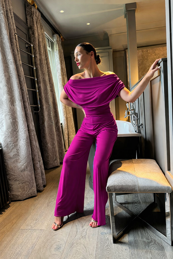 Atom Label Carbon Magenta Jumpsuit