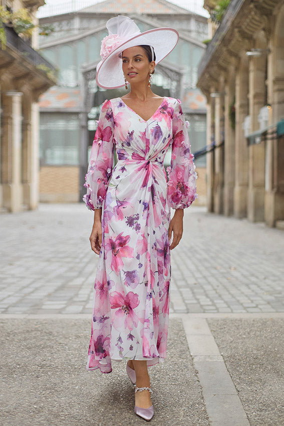 Couture Club 2G219 Pink Floral Mother Of The Bride Dress