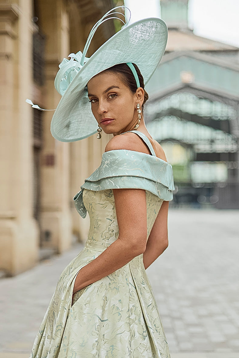 Couture Club 2G235 Soft Green Patterned Dress