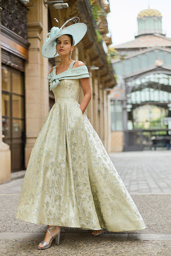 Couture Club 2G235 Soft Green Patterned Dress