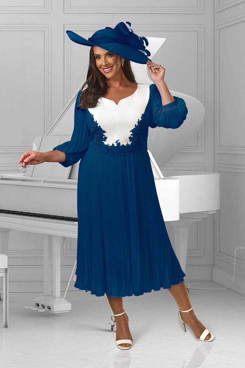 Dressed Up 564 Navy Ivory Plus size mother of the bride Dress