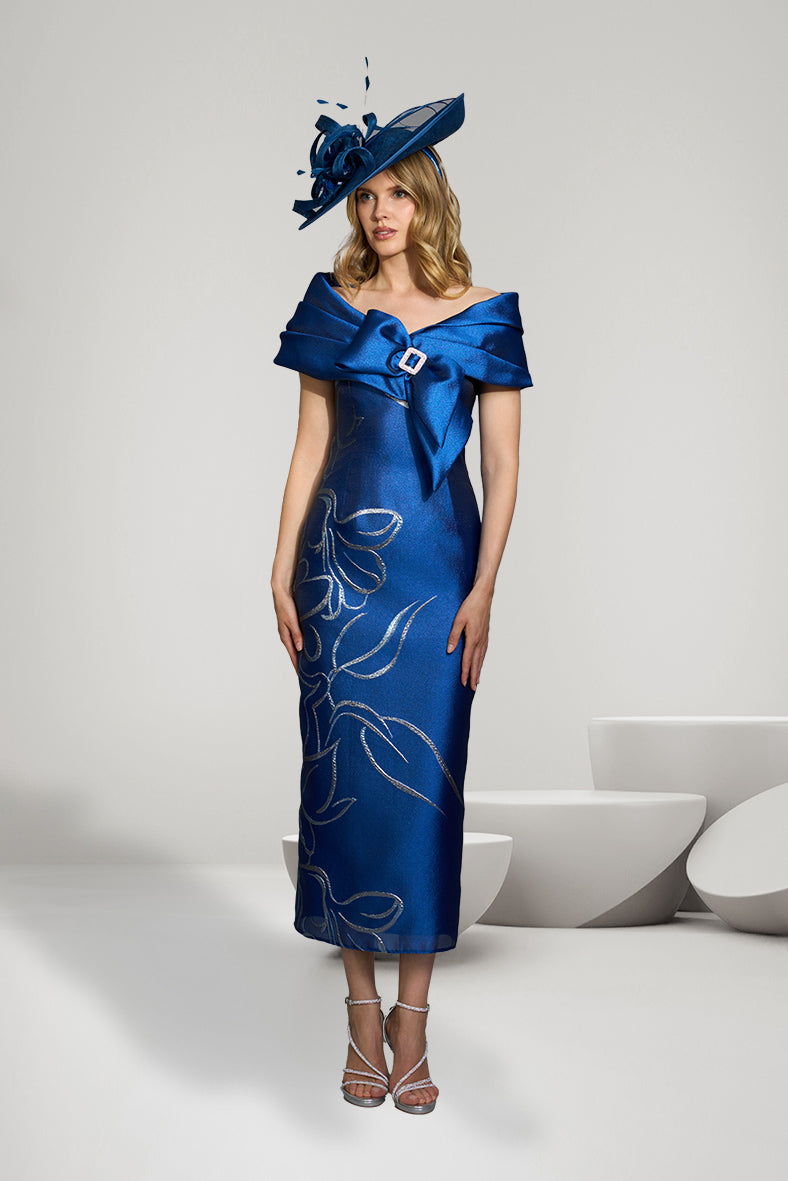 Gabriela Sanchez 5716 Royal Blue Straight Mother Of The Bride Dress
