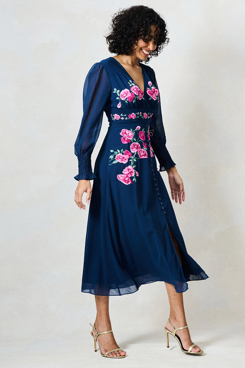 Hope & Ivy Ada Navy A Line Dress
