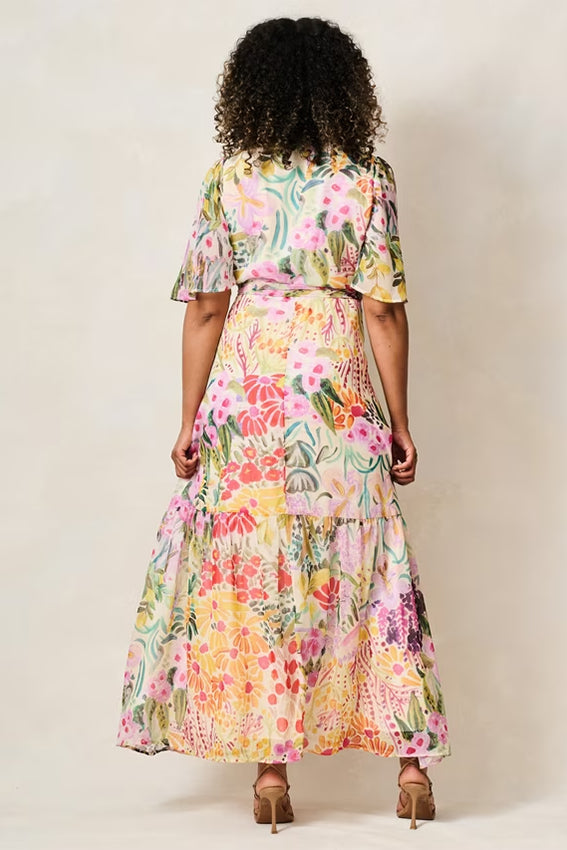 Hope & Ivy Julia Floral Maxi Wrap Dress