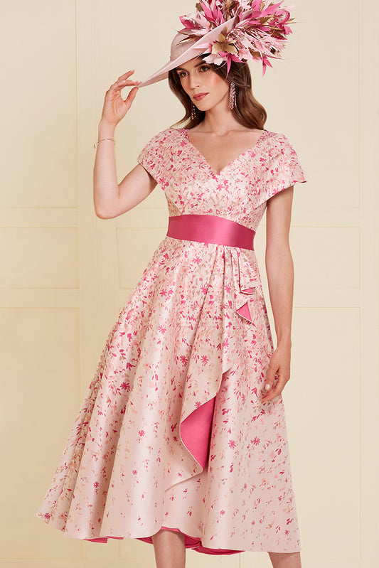 John Charles 29125 Flamingo A Line Mother Of The Bride Dress