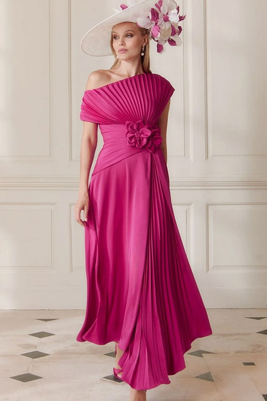 John Charles 66710 Ruby Pink A Line Midi Dress