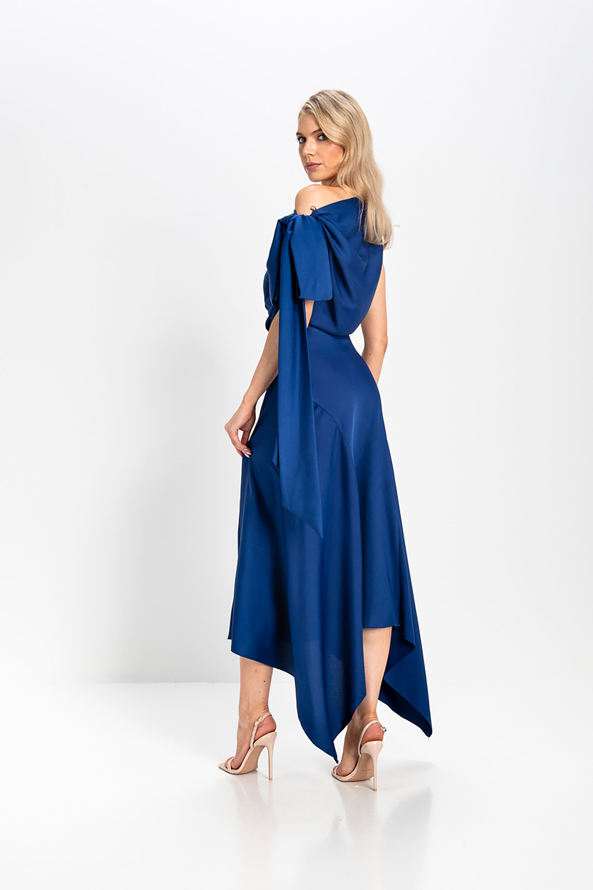Kevan Jon Didi Cobalt Drape Dress