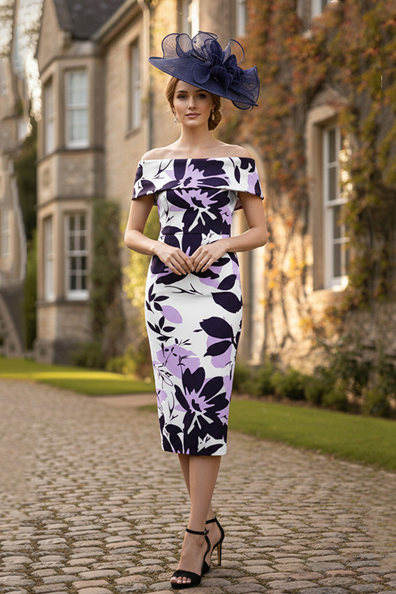 Labella 3428 Purple Lilac Print  mother of the bride dress