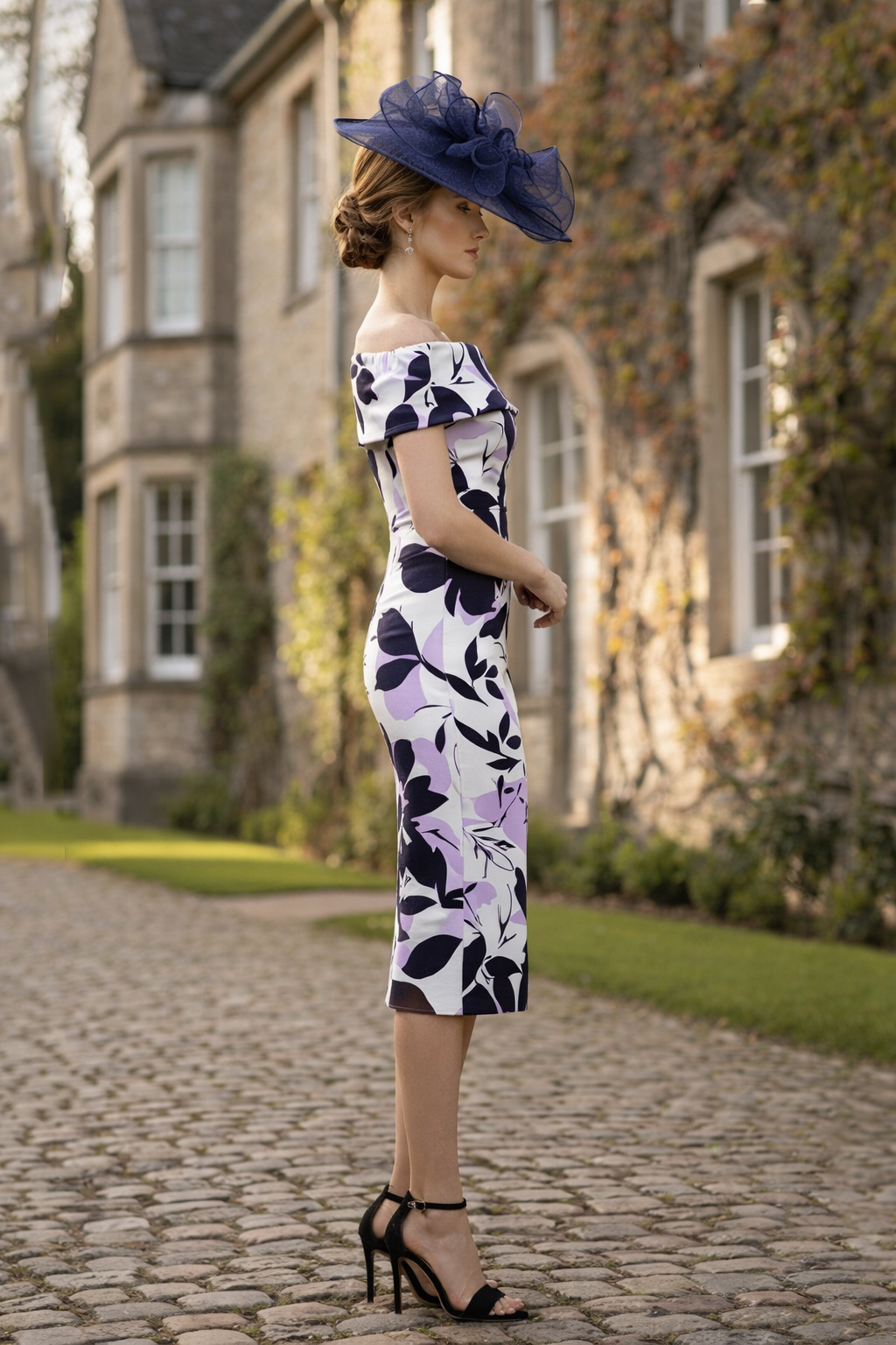 Labella 3428 Purple Lilac Print  mother of the bride dress