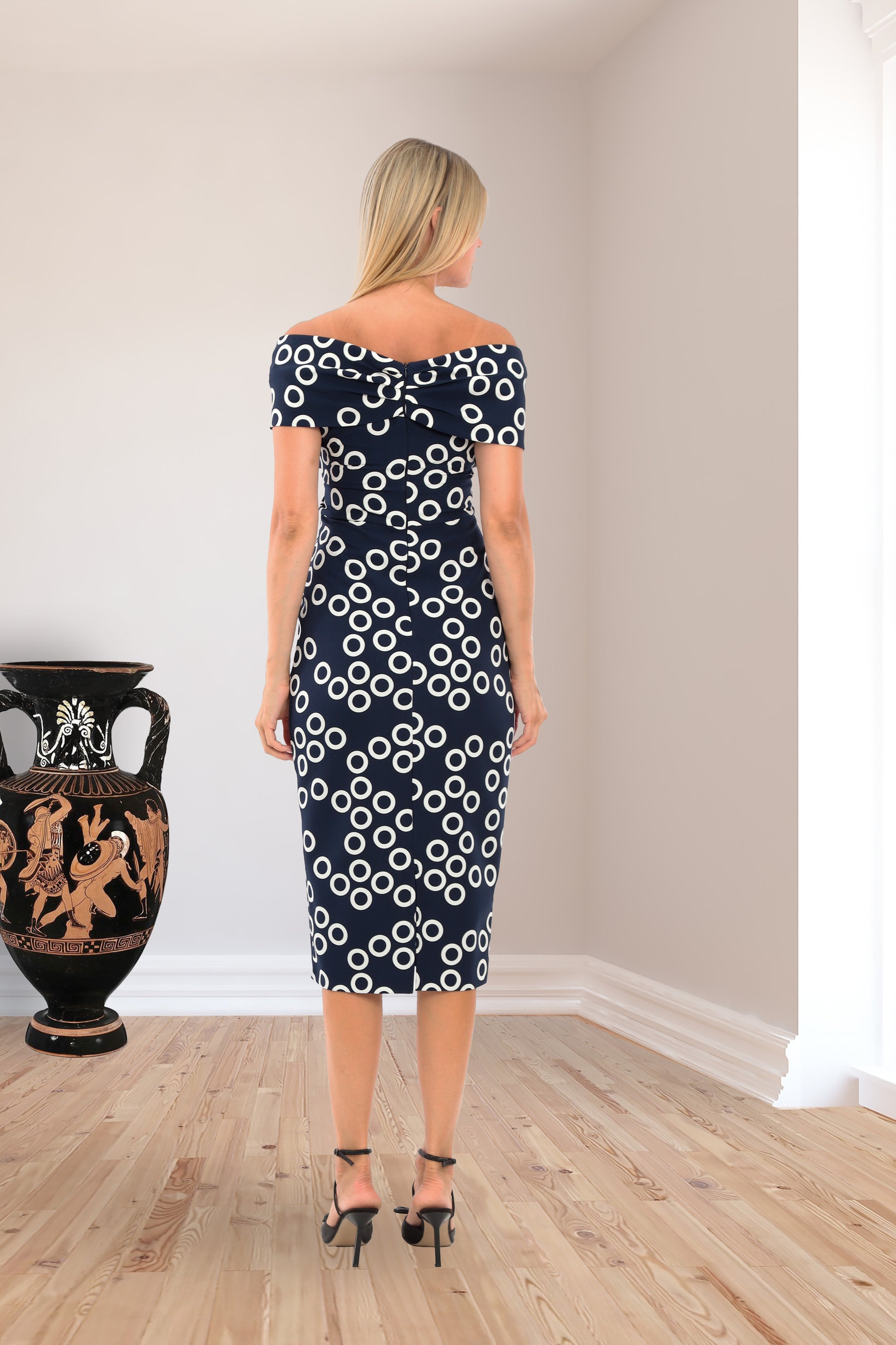 Lizabella 2014 Navy Patterned Dress