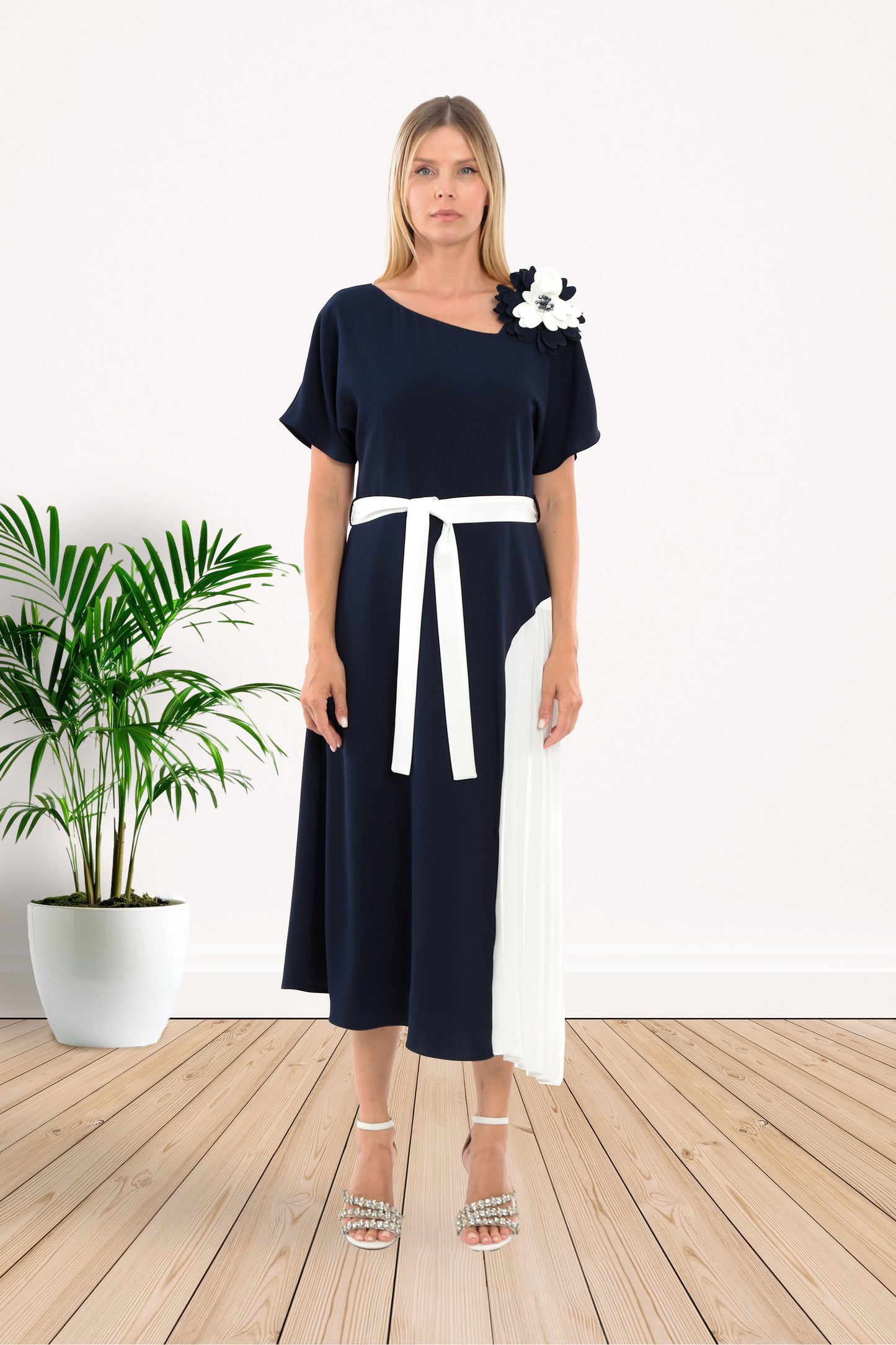 Lizabella 2077 Navy A Line Dress