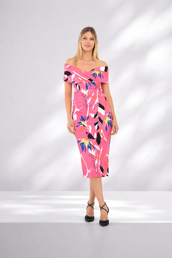 Lizabella 2082 Hot Pink Dress