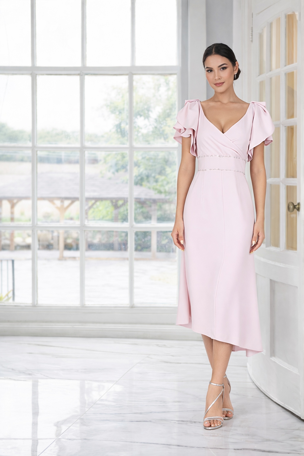 Lizabella 2344 pink mother of the bride dress