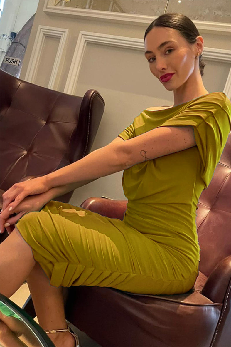 Atom Label Oxygen Lime Dress