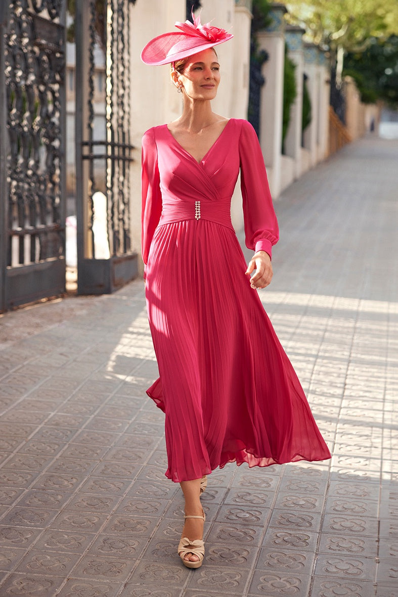 Rosa Clará 8G1M6 Red A Line Mother of the bride dress