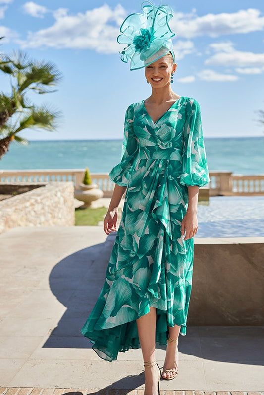 Rosa Clará 9G1E1 Emerald A Line Dress