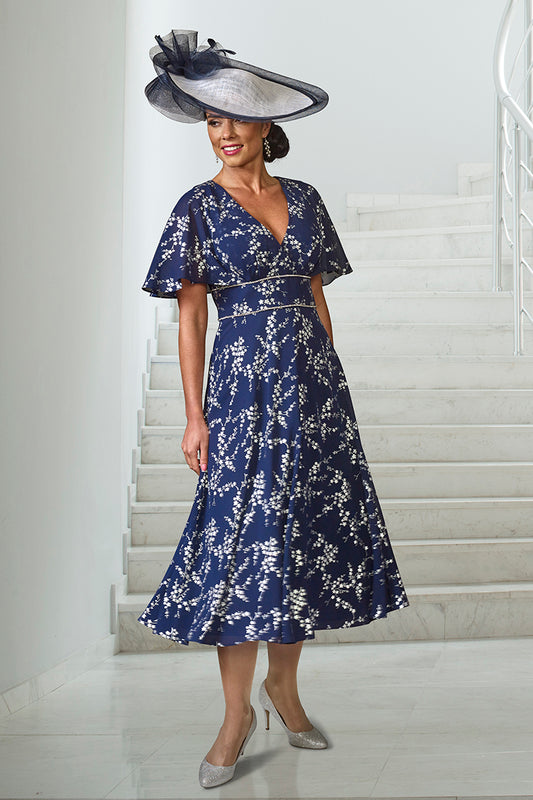 Veromia Occasions 0250 Navy A Line Dress