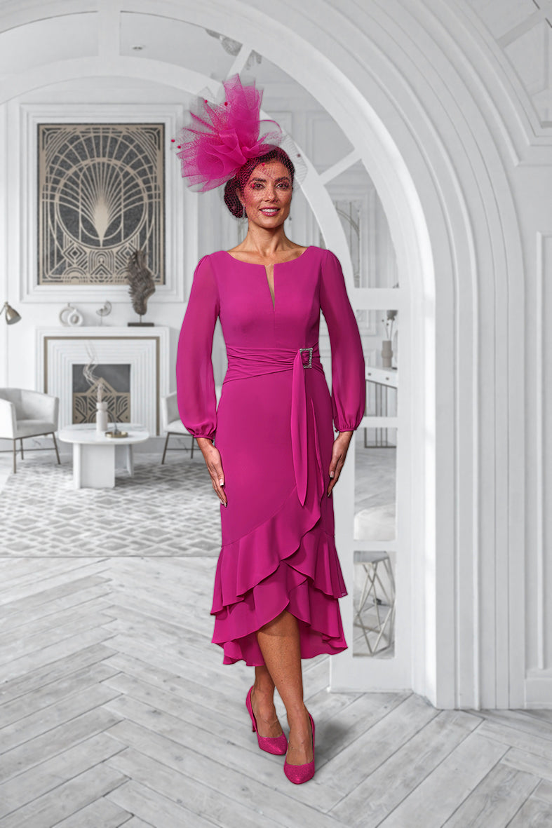 Veromia Occasions 0987 Pink Plum Dress