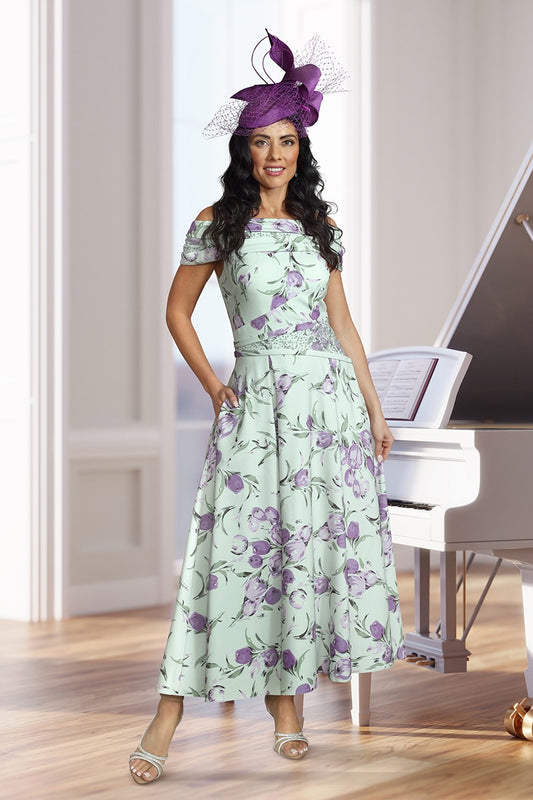 Veromia Occasions 2915 Kiwi Print Dress
